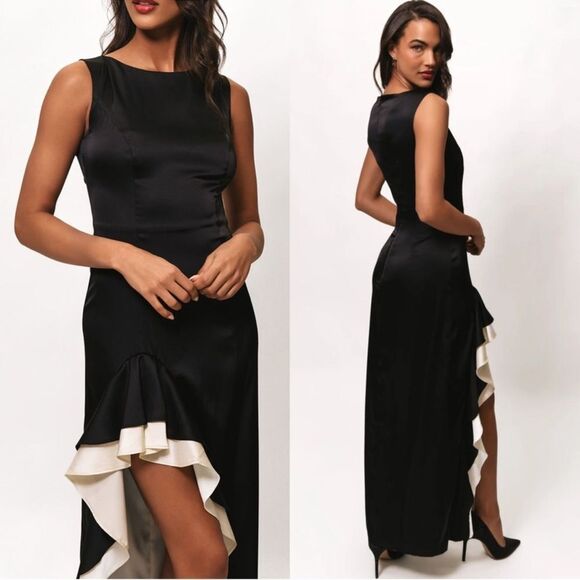 NWT Hutch Primrose Maxi Dress Black/White Maxi Large Anthropologie - Picture 6 of 16